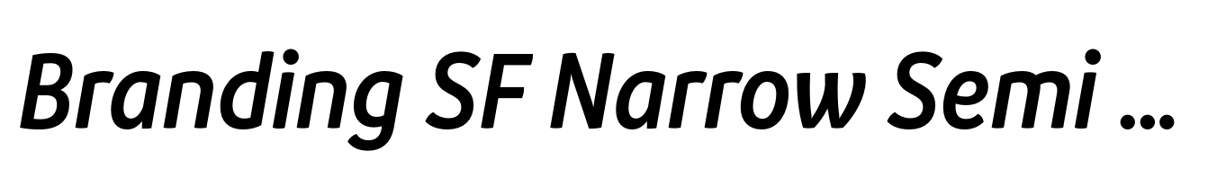 Branding SF Narrow Semi Bold Italic